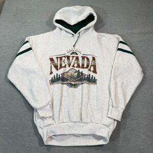 Bay Bridge Hoodie Men XL Vintage 90s Nevada‎ Graphic Pullover Made in USA